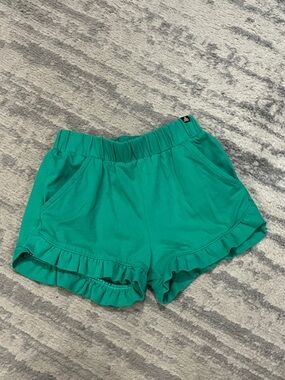 Gap Green Ruffle Hem Elastic Waist Shorts